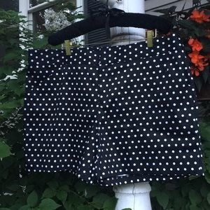 Black with white polka dot shorts